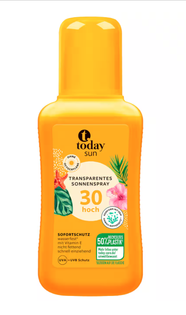 Today Sun Transparentes Sonnenspray 30 