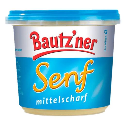 Bautzner Senf mittelscharf im Becher