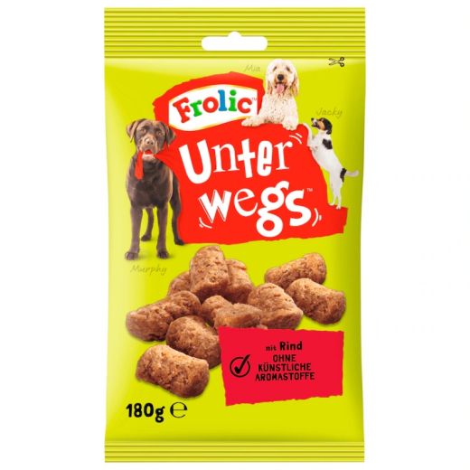 Hundesnack Frolic Unterwegs mit Rind