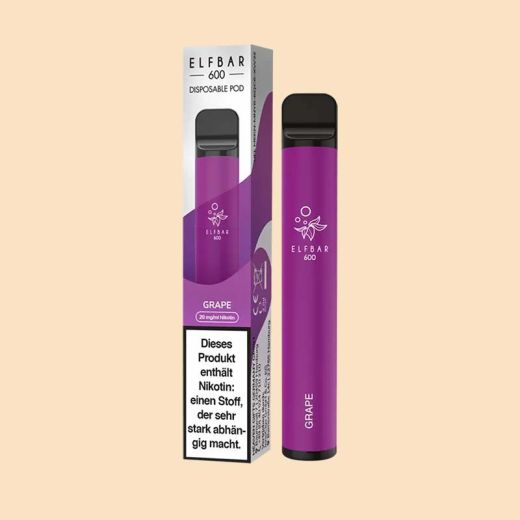 Elf Bar 600 Einweg E-Zigarette - Grape 20 mg/ml